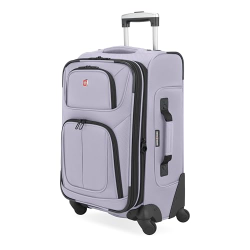 Image of SWISSGEAR Sion Carry-On Spinner Luggage, Softside Expandable, Lightweight Suitcase, Evening Haze, 22.75-Inch
