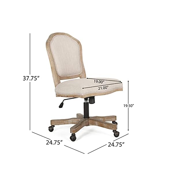 Christopher knight home scilley office chair beige natural  urban country home decor