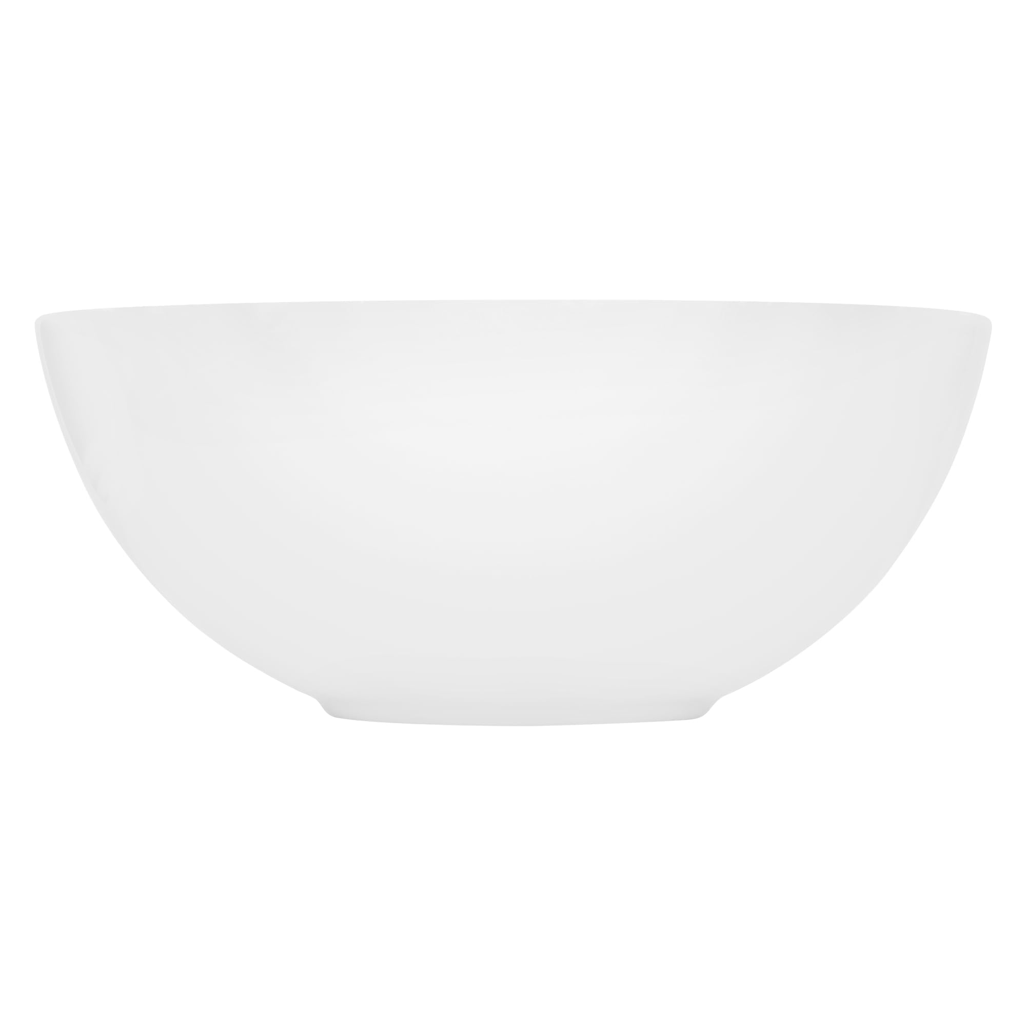 ECD Germany Lavabo Cerámico Ovalado con Agujero Conexión Estandar - Blanco - Lavamanos sobre Encimera - 320 x 320 x 135 mm - Diseño Moderno - Fregadero sin Juego de Desagüe - Realza Cada Baño o Aseo