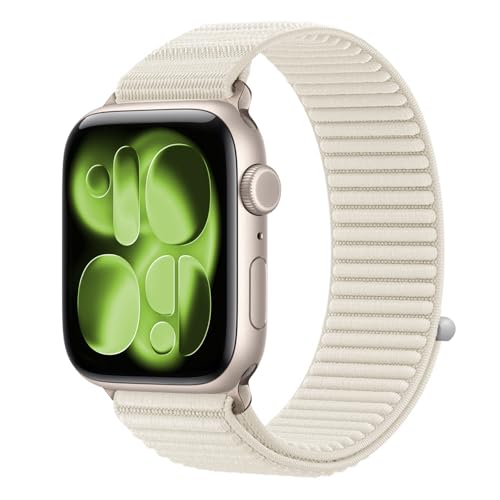 Sport Band Compatible with Apple Watch Bands Series 11 10 46mm, 9 8 7 45mm, 4 5 6 & SE 2 3 44mm, Ultra 49mm for Women Men, Stretchy Straps for iWatch, Breathable, Soft Loop Ideal for Outdoor