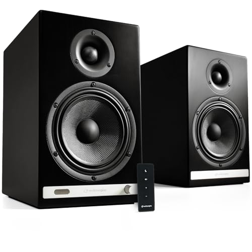 Image of Audioengine HD6 Premium 24 Bit Bookshelf Speakers - Wireless 150W Bluetooth Speakers - Powerful Home Music System - Home Theater Systems, Studio Monitors