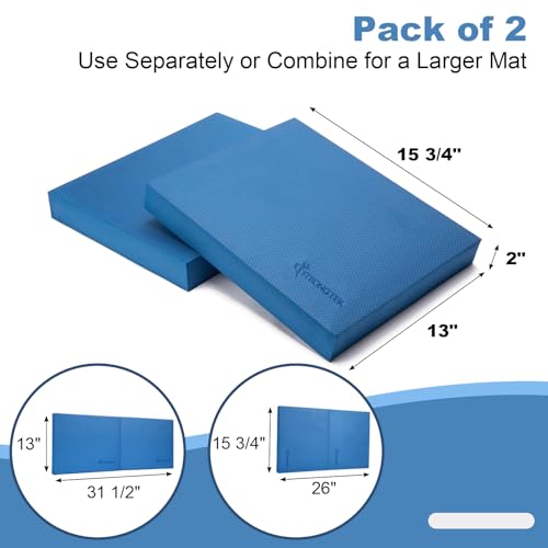 Image of StrongTek Professional Foam Exercise Balance Pad - 15.8 inch x 13 inch x 2 inch, High-Density TPE Foam Knee Pad, Non-Slip & Water-Resistant, for Balance Training, Physical Therapy, Yoga, and More