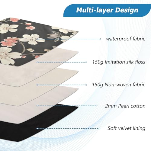 Funda para portátil 13-14 pulgadas flores blanca impermeable miniatura 4