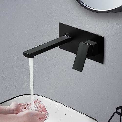 Robinet de lavabo mural pour vasque moderne eau chaude et froide