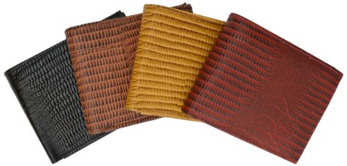MARSHAL Snake Print Cowhide Leather Bifold Wallet with Flip Id window & Credit card Slots4