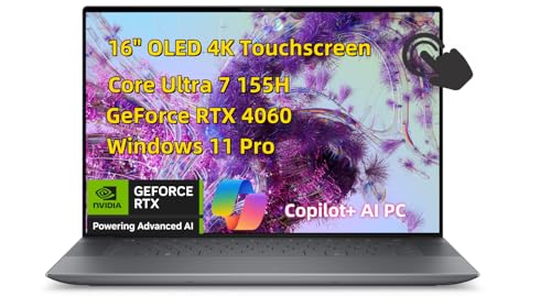 Dell XPS 16 9640 �r�W�l�X�m�[�g�p�\�R���A16�C���` OLED 4K�^�b�`�X�N���[���ACore Ultra 7 155H�A32GB LPDDR5X RAM�A2TB SSD GeForce RTX 4060�A�o�b�N���C�g�t��KB Thunde