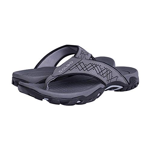 Image of Mens Flip Flops Comfort Sport Thong Sandals for Indoor Outdoor Casual Beach Flip Flops for Men with Arch Support