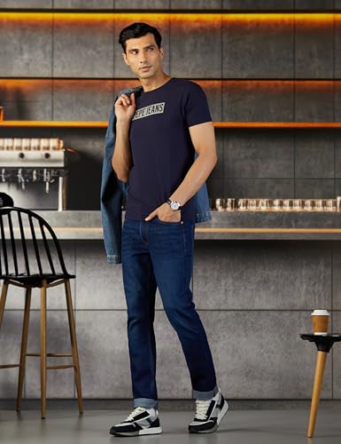 Image of Pepe Jeans Men T-Shirt|Cotton|Slim Fit