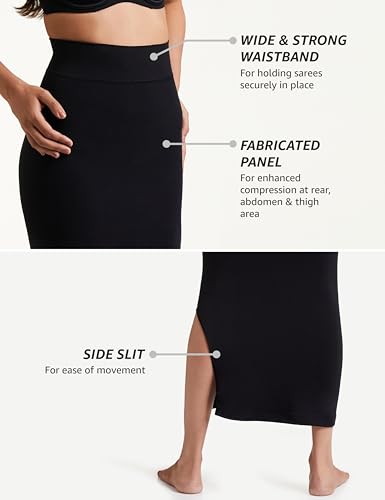Image of Amazon Brand - Symbol Women's Shapewear| Petticoat | Side Slit | Seamless | Elastane (Available in Plus Sizes)