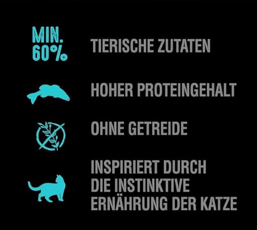 Crave Adult Trockenfutter mit Lachs & Weißfisch, 6 Beutel, 6x750g – Premium Katzenfutter trocken mit hohem Proteingehalt und ohne Getreide – Hergestellt mit 100 Prozent natürlichem Fisch