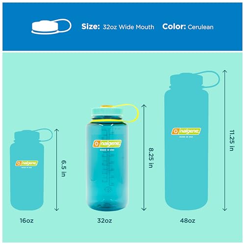 Image of Nalgene 32 oz Wide Mouth Water Bottle | BPA-Free, Durable & Leak Proof, Lightweight Bottle for Hiking & Gym, Work & Travel