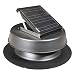 Natural Light Solar Attic Fan - 12 Watts - 1260 sq ft - Black