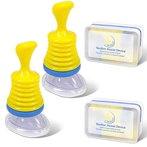 2Packs Portable Assist Suction Apparatus Kit Helps to Remove Objects Quickly and Effectively, Soft Home Kit, Easy to Use, Value Pack Includes Two Different Size S/XS