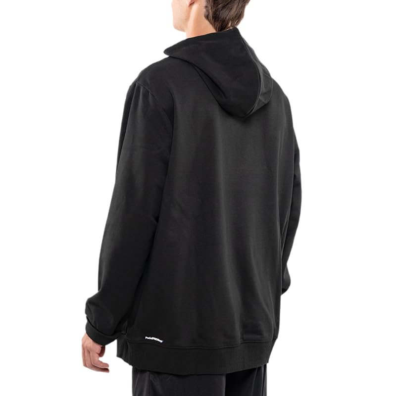 Padel Pro Shop Sudadera de Algodón Negro con Capucha y Bolsillo, Logo en Relieve, Moderna y Única
