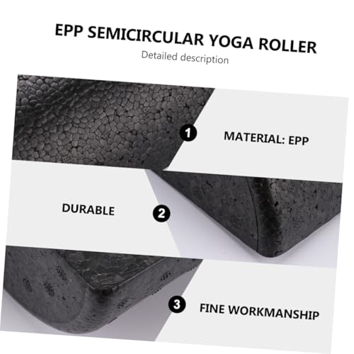 2 piezas Rodillo de Yoga semi-redondo Epp para masaje muscular y columna para terapia física y fitness, rodillo de espuma adecuado para ejercicio de espalda y cuello miniatura 7