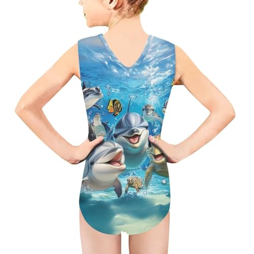 Image of Xpyiqun Bathing Suits for Girls 3-14 Kids Summer One Piece Swimwear Beach Sport Sleeveless Swimsuits Athletic