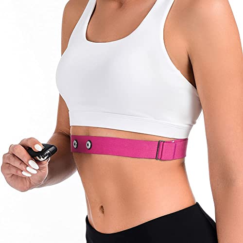 Rich Green Valley Chest Strap, Heart Rate Monitor Replacement Chest Strap,Soft Adjustable Fits For Polar Wahoo Tickr Garmin Chest Belt Standard,Pink #TOP3