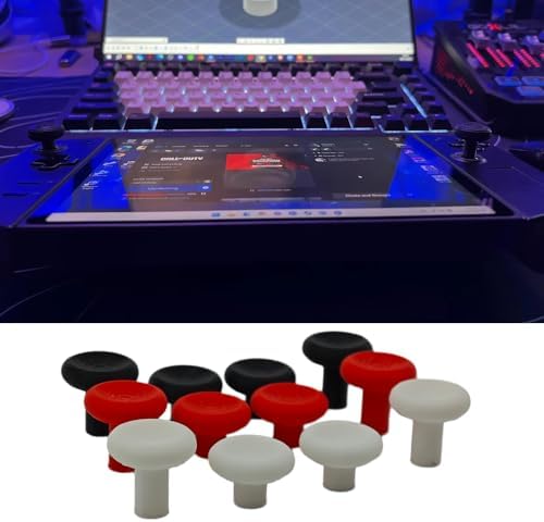 Controller Thumb Grip Joystick Rocker Cap for Legion Go Game Handle Controller ReplacementJoystick Thumb Stick Grips Caps Cover Analog Stick Cover (Black) image 5