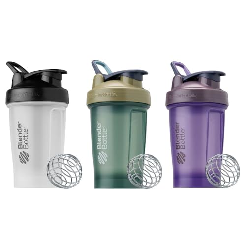 Comparison: Best Shaker Bottle 9 BlenderBottle Classic V2 Shaker Bottle Perfect for Protein Shakes and Pre Workout, 20-Ounce (3 Pack), Black, Tan/Blue, Purple