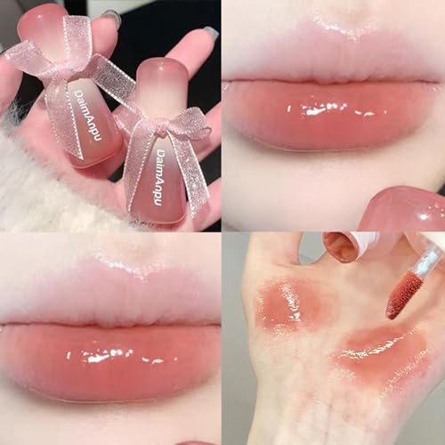 Gireatick 6 Colors Ultra-Glossy Jelly Lipstick, Moisturizing Mirror Finish Lip Gloss, High Shine Glass Water Lifter Gloss, Sweet Lip Glaze Tinted Lip Balm for Girls - Image 6