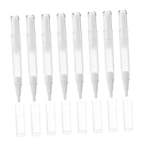 minkissy 21 Piezas bolígrafos Transparentes Brillo de Labios Tubos envase lápiz para cutículas con Aceite de uñas Esmalte uñas pintauñas Tubo de liquido vacio Pluma de Aceite de uñas vacía