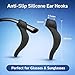 Gdnmpat 20 Pairs Glasses Grips - Anti-Slip Holder, Soft Silicone Glasses Ear Cushion, Eye Glasses Ear Grippers Sleeve Retainer, Hooks for Sports, Sunglasses(White)