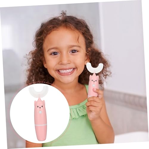minkissy 1 Set Zahnbürste Kinderzahnbürste Vollautomatische Mundpflege U Förmige Elektrische Haushalts Rosa – Bild 5