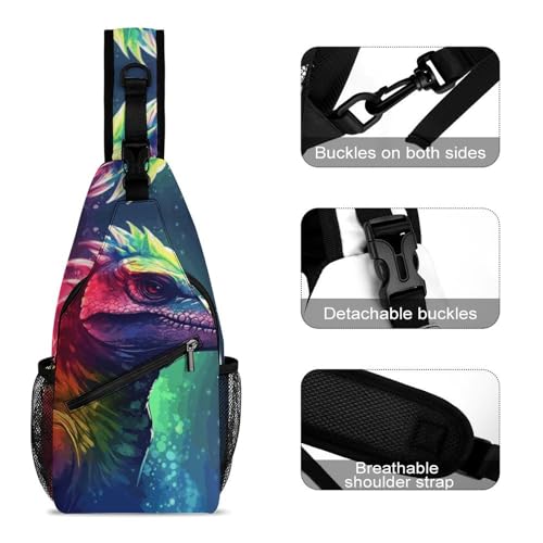 Bolso bandolera colorido con diseño de dinosaurio miniatura 3