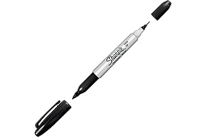 Sharpie Twin Tip Permanent Marker, Fine and Ultra Fine, Black