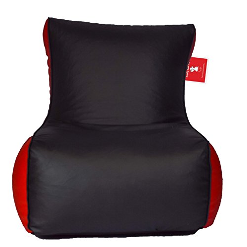 Image of Biggie Bean Bags Bean Chair XXL Bean Bag Without Fillers Cover (Black and Red)