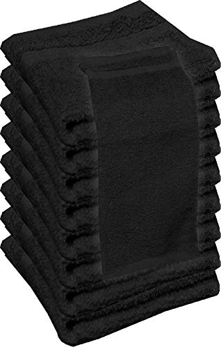 beSunshine Multi-Buy Premium 100% Egyptian Cotton Terry Tea Towels Kitchen Dish Towels Extra Absorbent (Black, 6)