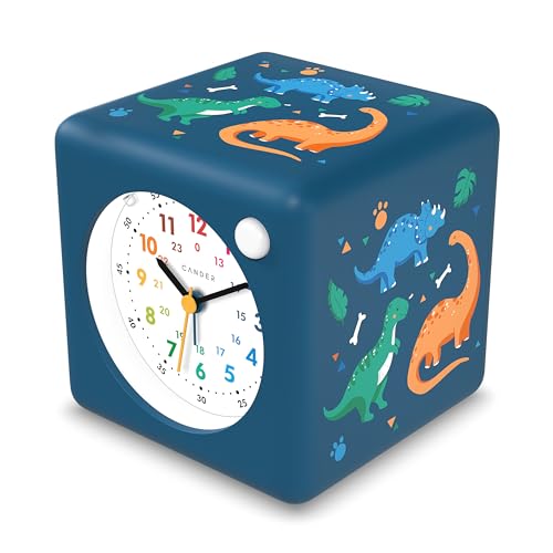 Cander Berlin MNU 1110 D Kinderwecker lautlos Licht Dinosaurier...