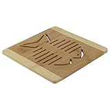 Ruilogod Patrón de madera de pescado hogar no resistente al calor té taza Mat Pad titular