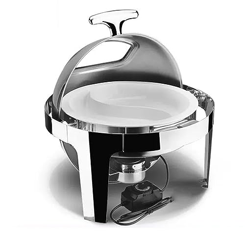 IROEJT Calentador de Alimentos para Buffet, Estufa Comercial, Platos para Buffet, Calentador eléctrico con Placa calefactora, Temperatura Regulable Mediante Ventana TR，Ceramic C