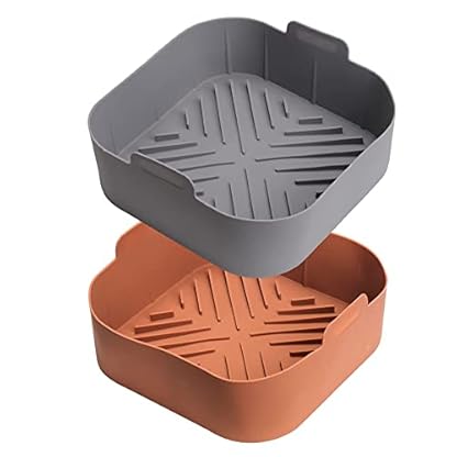 Wresetly Futter für Fritteusenkorb, Silikon, wiederverwendbar, für quadratische Fritteuse, für Lebensmittelsicherheit, Futter von Fritteusen, Backofen-Zubehör