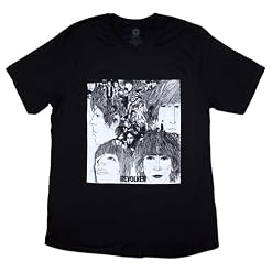 Rock Off officially licensed products The Beatles Revolver Album Cover Junior Fit T Shirt - Les Beatles, Paul McCartney, John Lennon, RIngo Starr, George Harrison