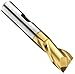 Niagara Cutter N20150 High Speed Steel Square Nose End Mill, Weldon Shank, TiN Finish, Roughing and Finishing Cutting, 30-Degree, 2-Flute, 2.5" OAL, 0.469" Cut Diameter, 0.375" Shank Diameter