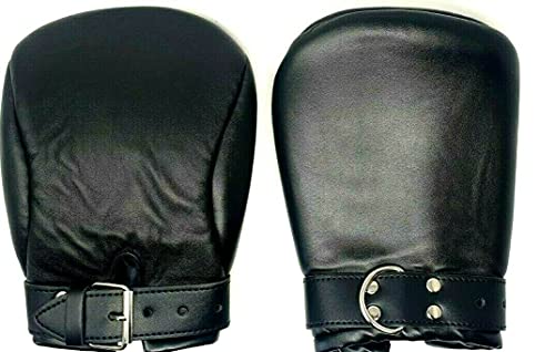 Mitts de bondage avec anneaux amovibles et rembourrage pour contention