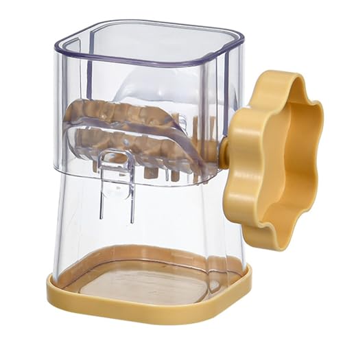 ohfruit Molinillo manual de nueces, picador de nueces, cacahuete, chocolate, almendras, triturador para diferentes frutos secos para hornear para cocina, color amarillo