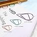 250 Pieces Multicolor Paper Clips Cute Drop-Shaped Stainless Steel Teardrop Paper Clips for Office School Supplies Wedding Scrapbooking Crafts Bookmarks Women Planners (1 inch) by DEEDYGO