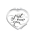 Just For You Quote Handwrite Mirror Heart Portable Hand Pocket Makeup
