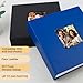 XFveiwoo Photo Album 4x6 240 Photos with Writing Space Leather Cover with Front Window Picture Album, 240 Photos 4x6 Photo Album Book for Wedding Kids Travel Family Baby Pictures (Blue)