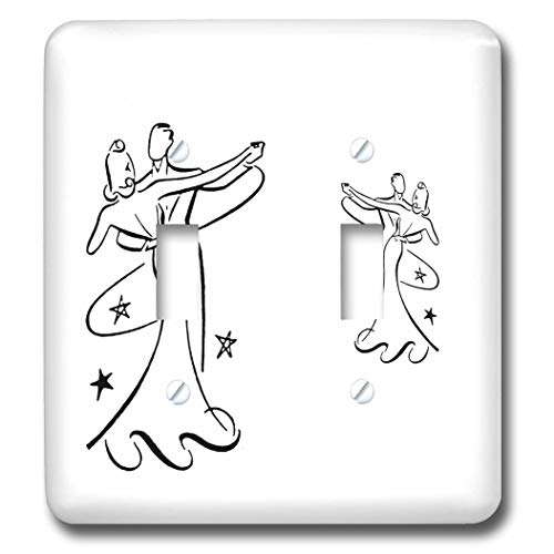 Interruptor doble decorativo 3dRose lsp_41024_2 Dancers resistente 2