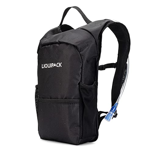 Liquipack Hydration Backpack - Anti-Theft Hydration Pack with 2L Water Bladder - Durable, Sleek Design - Festival Essential - Water Backpack for Raves, Hiking, Running, Biking