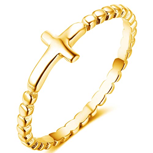 Jude Jewelers Stainless Steel Christian Sideways Cross Religious Ring Promise Statement Wedding Engagement