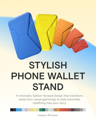 Image of MOFT Magsafe Wallet Stand Compatible with iPhone 16 /15 /14 /13 /12 Series, Angle Adjustment & MOVAS Phone Stand,Light Sapphire
