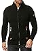 Produktbild Red Bridge Herren Strickjacke Cardigan mit Stehkragen Basic Luxury Schwarz XL