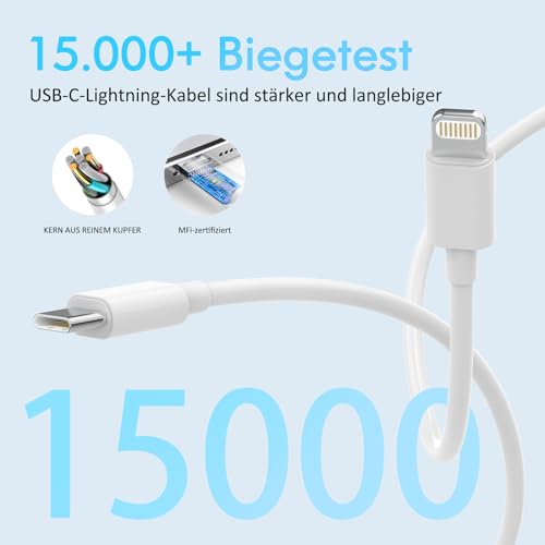 iPhone ladekabel, iPhone Ladegerät, Apple MFi Zertifiziert für iPhone14 /13 – Ansicht 3