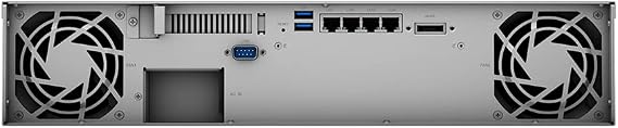 Synology RackStation RS1221+ NAS Server with Ryzen 2.2GHz CPU, 32GB Memory, 64TB HDD Storage, 4 x 1GbE LAN Ports, DSM Operating System Bundle with Rail kit