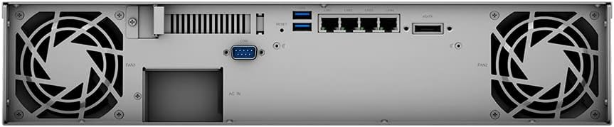 Synology RackStation RS1221+ NAS Server with Ryzen 2.2GHz CPU, 32GB Memory, 64TB HDD Storage, 4 x 1GbE LAN Ports, DSM Operating System Bundle with Rail kit